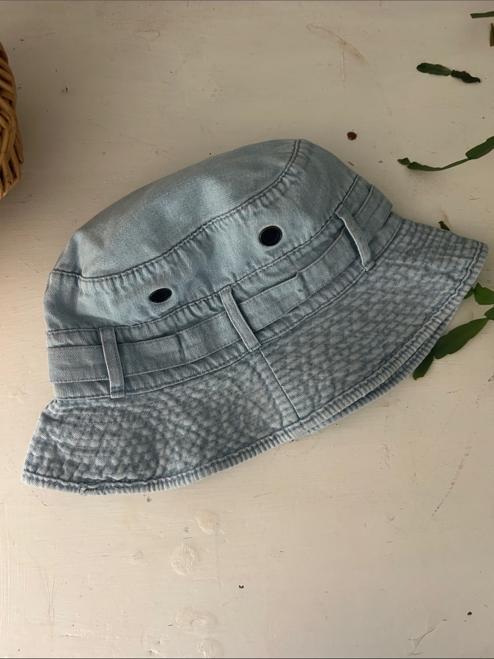 Vintage Eddie Bauer cotton chambray bucket hat